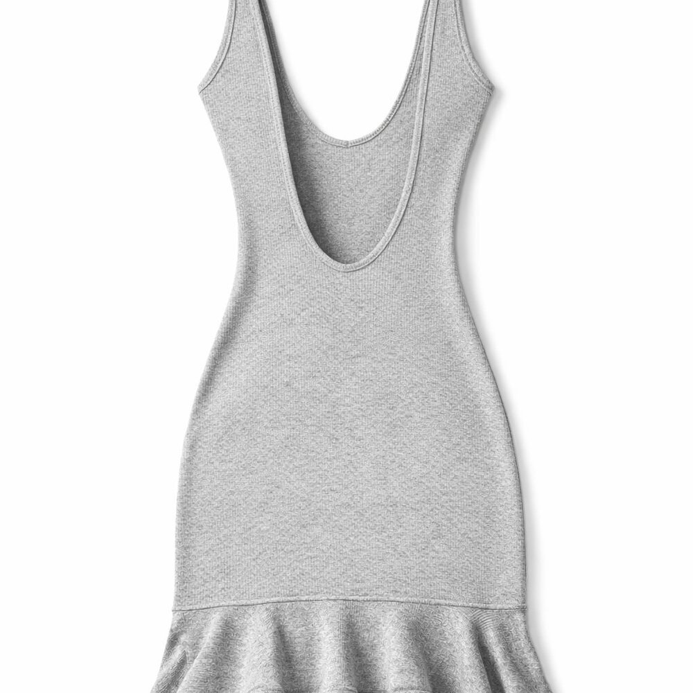 Ella Ribbed Mini Dress Grey - Picture 4 of 4